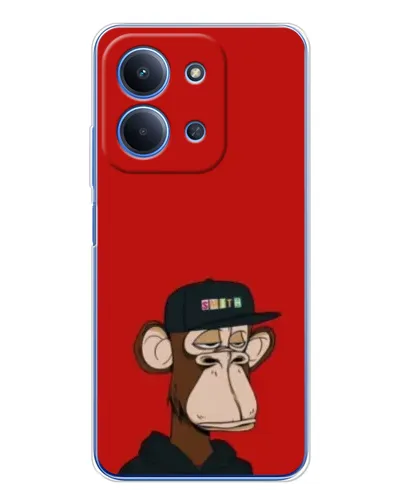 Чехол для Xiaomi Redmi 15C с картинкой «Bored Ape — красный фон» Чехол для Xiaomi Redmi 15C с картинкой «Bored Ape — красный фон»