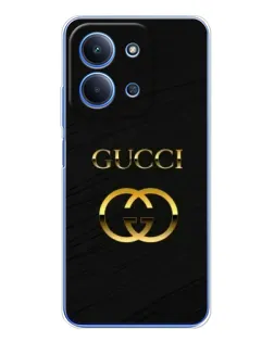 Чехол для Xiaomi Redmi 15C с картинкой «Золотой логотип Gucci»