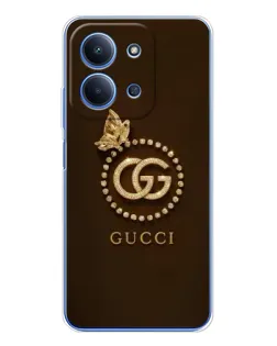Чехол для Xiaomi Redmi 15C с картинкой «Gucci — золотая бабочка»