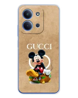 Чехол для Xiaomi Redmi 15C с картинкой «Микки Маус Gucci — крафт»