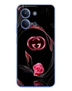 Чехол для Xiaomi Redmi 15C с картинкой «Gucci — неоновая роза»