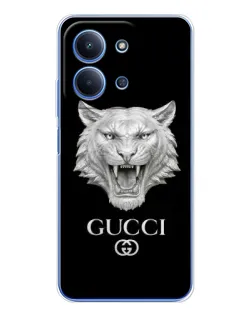 Чехол для Xiaomi Redmi 15C с картинкой «Gucci — серебряный лев»