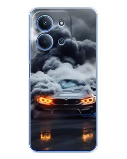 Чехол для Xiaomi Redmi 15C с картинкой «BMW в дыму»