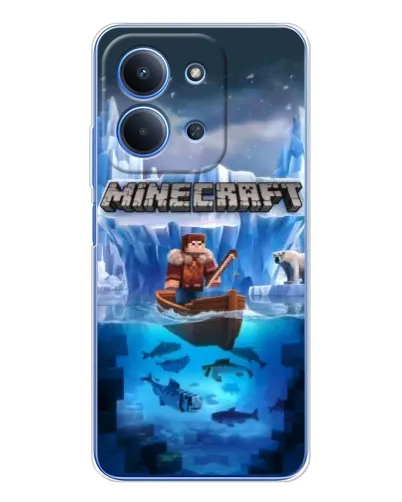Чехол для Xiaomi Redmi 15C с картинкой «Minecraft ледяной мир» Чехол для Xiaomi Redmi 15C с картинкой «Minecraft ледяной мир»
