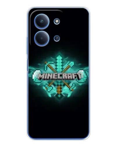 Чехол для Xiaomi Redmi 15C с картинкой «Minecraft Diamond лого» Чехол для Xiaomi Redmi 15C с картинкой «Minecraft Diamond лого»