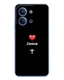 Чохол для Xiaomi Redmi 15C з картинкою «Серце - Jesus»