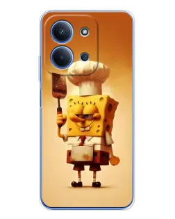 Чехол для Xiaomi Redmi 15C с картинкой «Губка Боб повар»
