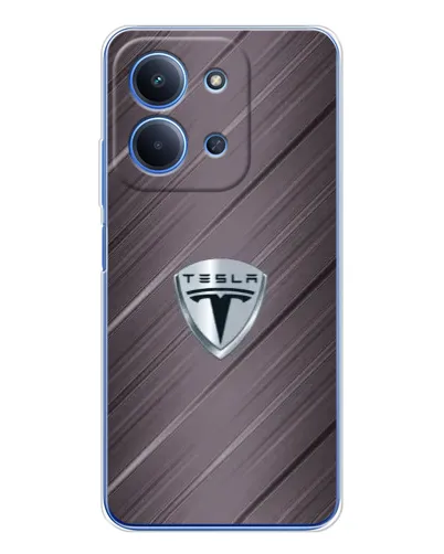 Чехол для Xiaomi Redmi 15C с картинкой «Металлическая текстура Tesla» Чехол для Xiaomi Redmi 15C с картинкой «Металлическая текстура Tesla»