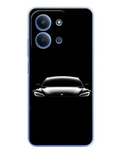 Чохол для Xiaomi Redmi 15C з картинкою «Фари Tesla Night» Чохол для Xiaomi Redmi 15C з картинкою «Фари Tesla Night»