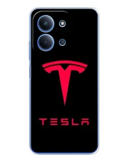 Чохол для Xiaomi Redmi 15C з картинкою «Tesla Red Logo» Чохол для Xiaomi Redmi 15C з картинкою «Tesla Red Logo»