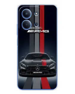 Чехол для Xiaomi Redmi 15C с картинкой «Mercedes — белый карбон» Чехол для Xiaomi Redmi 15C с картинкой «Mercedes — белый карбон»