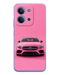 Чехол для Xiaomi Redmi 15C с картинкой «Розовый Mercedes AMG»