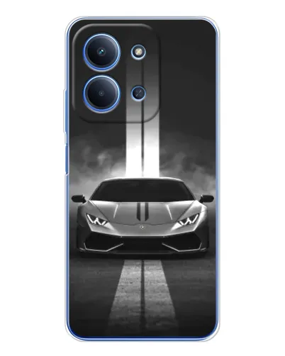 Чехол для Xiaomi Redmi 15C с картинкой «Lamborghini симметрия дорог»