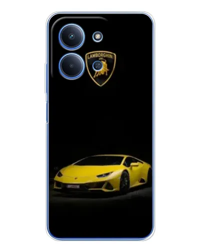 Чехол для Xiaomi Redmi 15C с картинкой «Lamborghini желтый акцент»