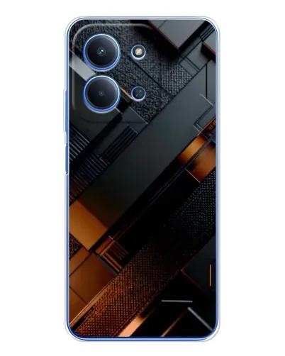 Чехол для Xiaomi Redmi 15C с картинкой «Черные геометрические блоки» Чехол для Xiaomi Redmi 15C с картинкой «Черные геометрические блоки»