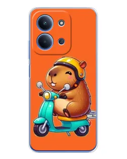 Чехол для Xiaomi Redmi 15C с картинкой «Капибара на скутере» Чехол для Xiaomi Redmi 15C с картинкой «Капибара на скутере»