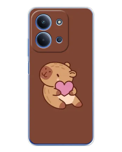 Чехол для Xiaomi Redmi 15C с картинкой «Капибара с сердцем» Чехол для Xiaomi Redmi 15C с картинкой «Капибара с сердцем»