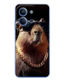 Чехол для Xiaomi Redmi 15C с картинкой «Капибара золотая цепь» Чехол для Xiaomi Redmi 15C с картинкой «Капибара золотая цепь»