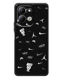Чехол для Xiaomi Redmi 17 с картинкой «Nike Black Pattern»