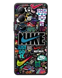 Чехол для Xiaomi Redmi 17 с картинкой «Яркий коллаж Nike»