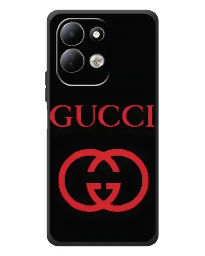 Чехол для Xiaomi Redmi 17 с картинкой «Gucci — красный логотип»