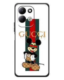 Чехол для Xiaomi Redmi 17 с картинкой «Микки Маус Gucci — полосы»