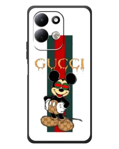 Чехол для Xiaomi Redmi 17 с картинкой «Микки Маус Gucci — полосы»
