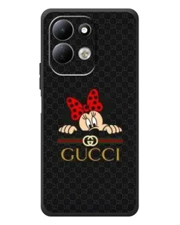 Чехол для Xiaomi Redmi 17 с картинкой «Минни Маус Gucci — черный»
