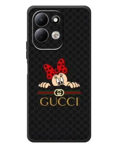 Чехол для Xiaomi Redmi 17 с картинкой «Минни Маус Gucci — черный»