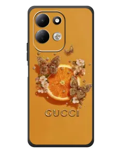 Чехол для Xiaomi Redmi 17 с картинкой «Gucci — золотые бабочки»