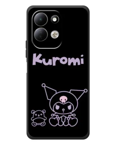 Чехол для Xiaomi Redmi 17 с картинкой «Kuromi — черный минимализм»