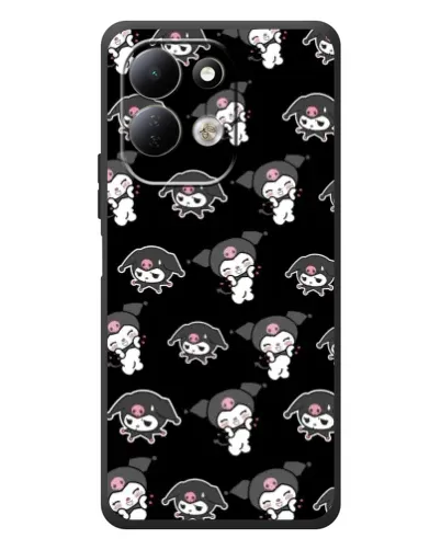 Чехол для Xiaomi Redmi 17 с картинкой «Черный паттерн Kuromi»