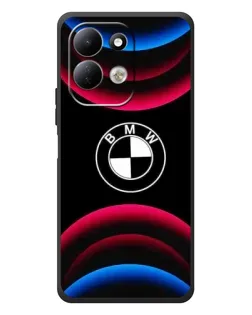 Чехол для Xiaomi Redmi 17 с картинкой «Логотип BMW и неоновые дуги»