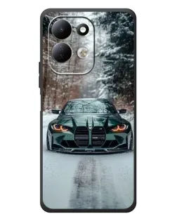 Чехол для Xiaomi Redmi 17 с картинкой «BMW в зимнем лесу»