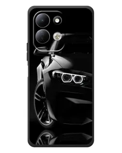 Чехол для Xiaomi Redmi 17 с картинкой «Черная BMW — профиль»