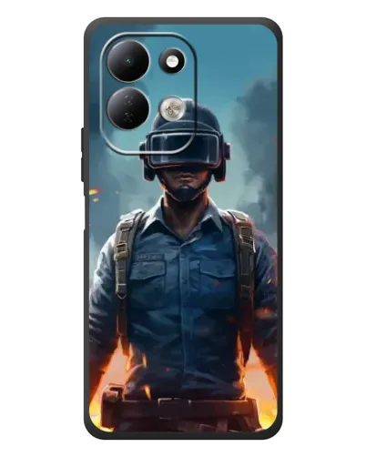 Чехол для Xiaomi Redmi 17 с картинкой «PUBG — реалистичный герой»