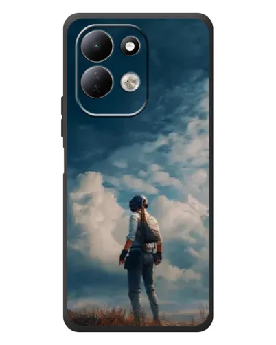 Чехол для Xiaomi Redmi 17 с картинкой «Герой PUBG на скале»