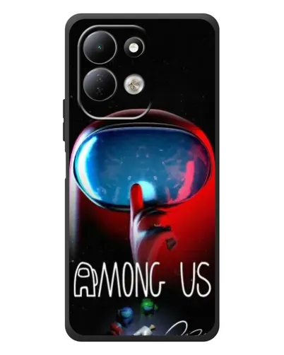 Чехол для Xiaomi Redmi 17 с картинкой «Красный импостер — макро»