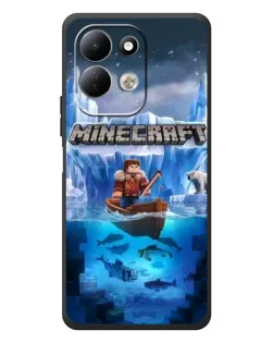 Чехол для Xiaomi Redmi 17 с картинкой «Minecraft ледяной мир»