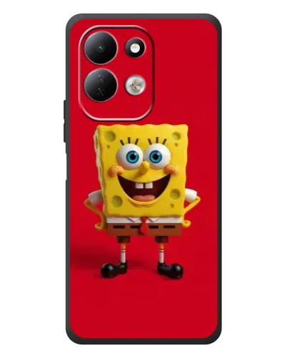 Чехол для Xiaomi Redmi 17 с картинкой «Спанч Боб на красном»