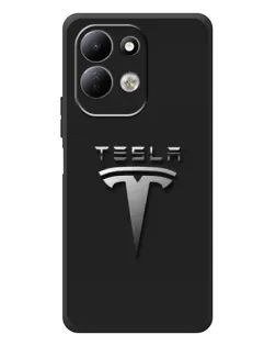 Чехол для Xiaomi Redmi 17 с картинкой «Стальной логотип Tesla»