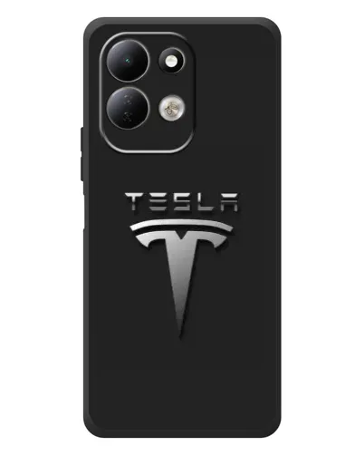 Чехол для Xiaomi Redmi 17 с картинкой «Стальной логотип Tesla»