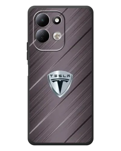 Чехол для Xiaomi Redmi 17 с картинкой «Металлическая текстура Tesla»