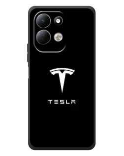 Чехол для Xiaomi Redmi 17 с картинкой «Tesla White Logo»