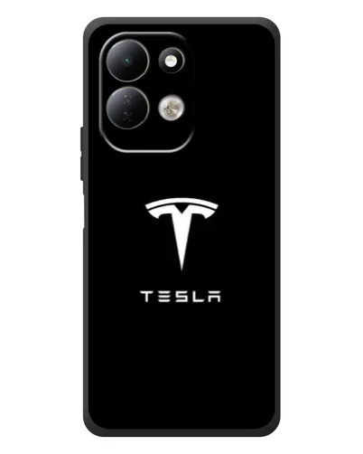 Чехол для Xiaomi Redmi 17 с картинкой «Tesla White Logo»