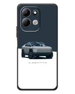 Чехол для Xiaomi Redmi 17 с картинкой «Серебристый Cybertruck Tesla»