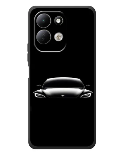 Чехол для Xiaomi Redmi 17 с картинкой «Фары Tesla Night»