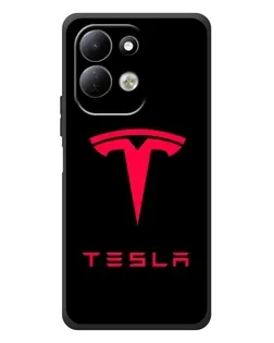 Чехол для Xiaomi Redmi 17 с картинкой «Tesla Red Logo»