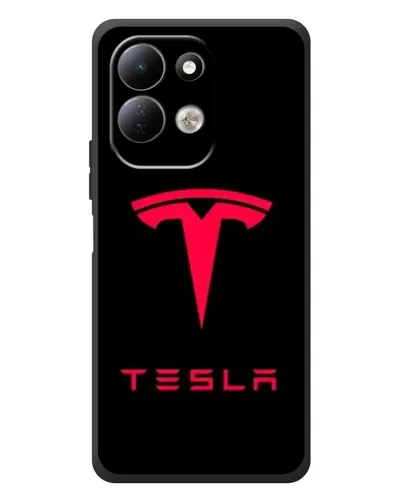 Чехол для Xiaomi Redmi 17 с картинкой «Tesla Red Logo»