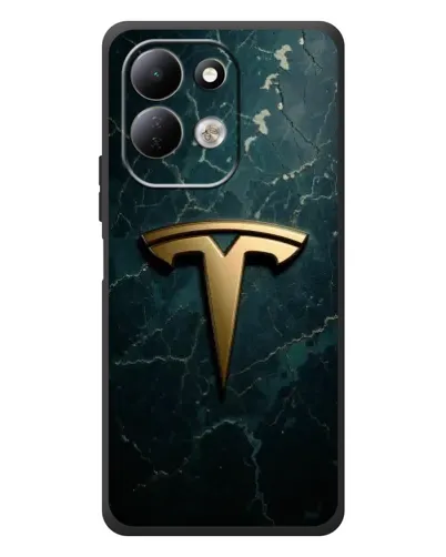 Чехол для Xiaomi Redmi 17 с картинкой «Мраморная Tesla Gold»